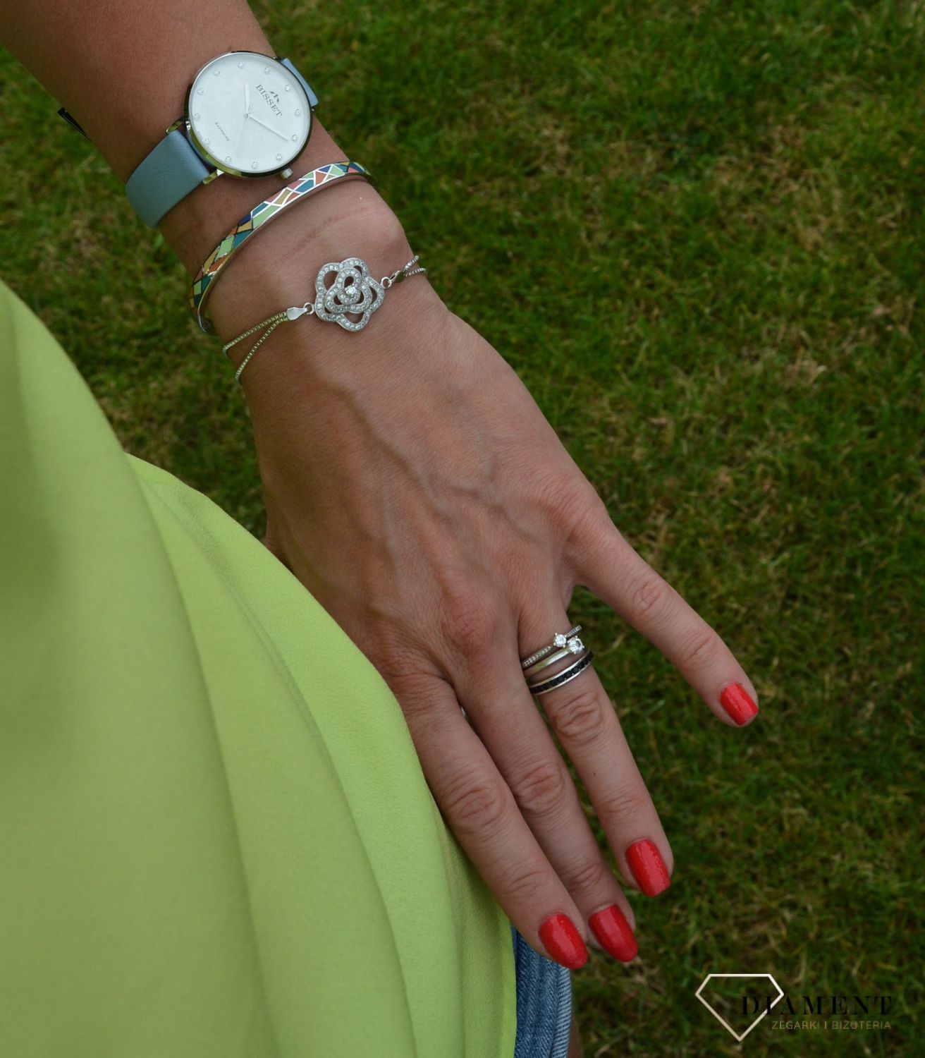 Bransoletka srebrna damska   ✓Kwiatki bransoletki ✓ Srebrne bransoletki w sklepie zegarki-diament.pl✓ Autoryzowany sklep✓ Kurier Gratis 24h✓ Gwarancja najniższej ceny.jpg